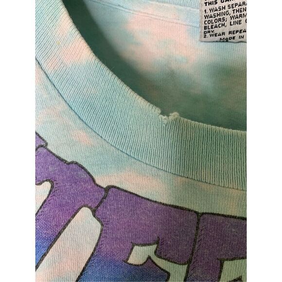 Vintage 1992 Spring Tour Grateful Dead 100% cotton Liquid Blue tie dye men's XL - Picture 5 of 7
